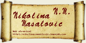 Nikolina Masalović vizit kartica